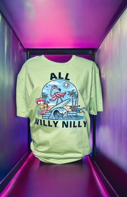ALL WILLY NILLY SUMMER GREEN TEE