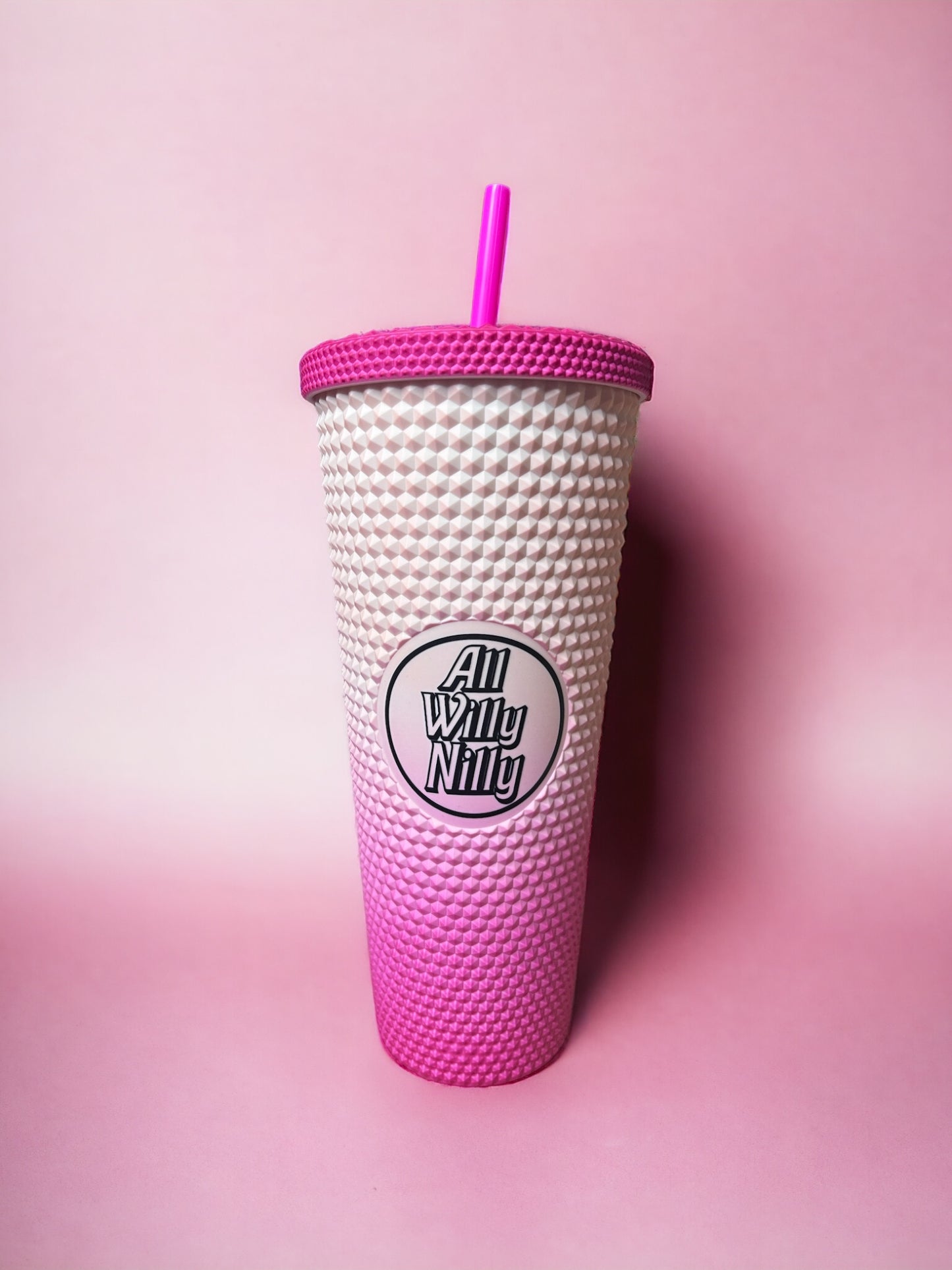 Pink Ombré Studded Tumbler