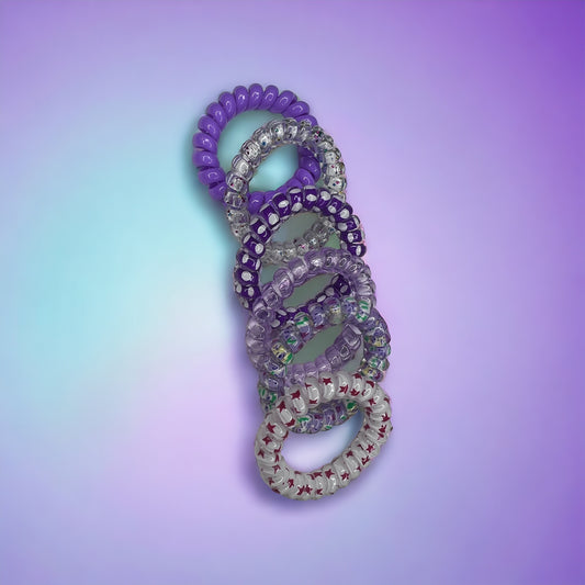 PURPLE COIL HAIR TIES